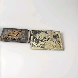 VINTAGE SNAP-ON TOOLS BELT BUCKLES  MADE USA SPP-347‎ SPP-525 Brass